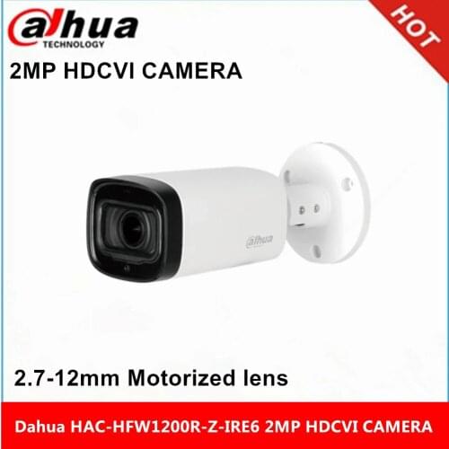 Dahua HAC-HFW1200R-Z-IRE6 2.7mm ~12mm motorized zoom lens 1080P 2MP IR 60m outdoor HDCVI Camera HFW1200R-Z-IRE6