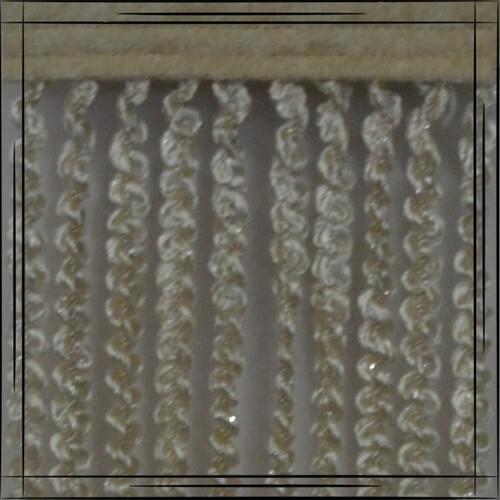 Gülpınar Curtain Cream Silver Silvery Double Curling Rope Curtain