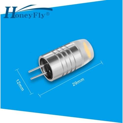 HoneyFly 10pcs G4 Mini COB LED Lamp DC 12V 1.5W Spot Lamp Clear Crystal Warm White Cold White For Indoor Commercial