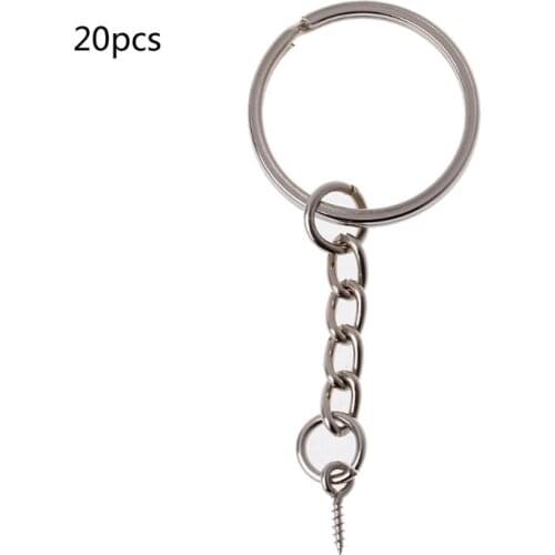 20Pcs Screw Eye Pin Key Chains With Open Jump Ring Chain Extender Jewelry Making
