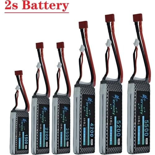 2S 7.4V 4200mAh 5200mAh LiPo Battery for RC Drones Airplanes Helicopters Cars Boats Robots 7.4V Rechargeable Battery T/XT60 Plug