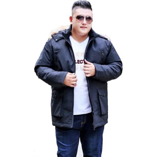 2019 Business Mens Super Large size 10XL Thick coat Mens Detachable Liner cotton clothes Multi-pocket Hooded Park Warm Jacket