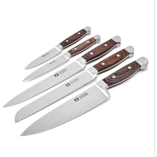 Little Cook Cutlery series set of kitchen knives fixed blade chef utility meat bread paring knife vegetable cutter cooking tools