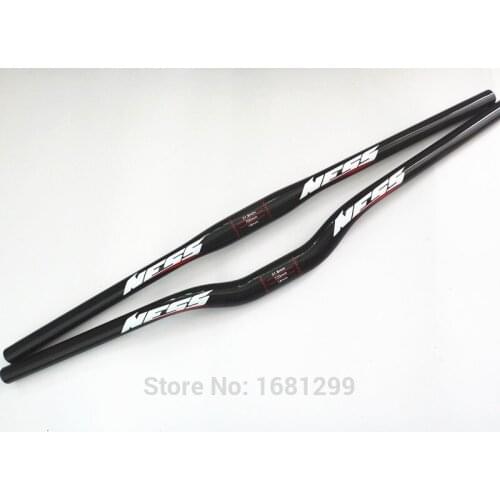 New arrival NESS Mountain bike 3K full carbon handlebars flat rise carbon bicycle handlebars MTB parts 31.8*600-740mm Free ship