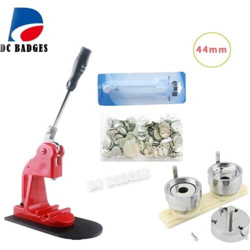 Normal Manual badge Making machine with mould ,100sets 44 button materials and cirle cutter