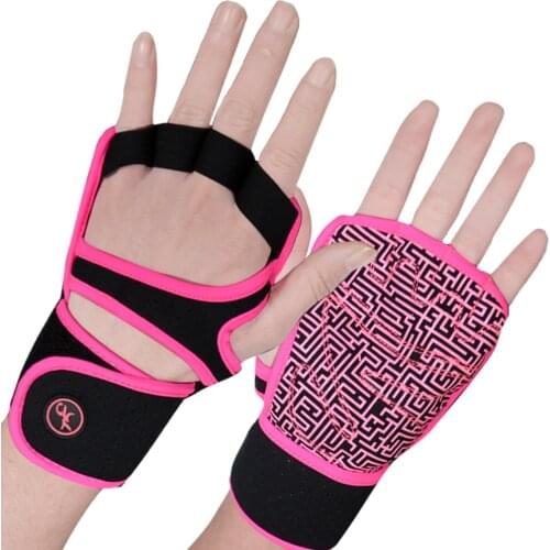MOREOK Workout Running Gloves, Breathable Gym Fitness Gloves Full Anti-Slip Palm & Adjustable Strap Exercise Men and Women