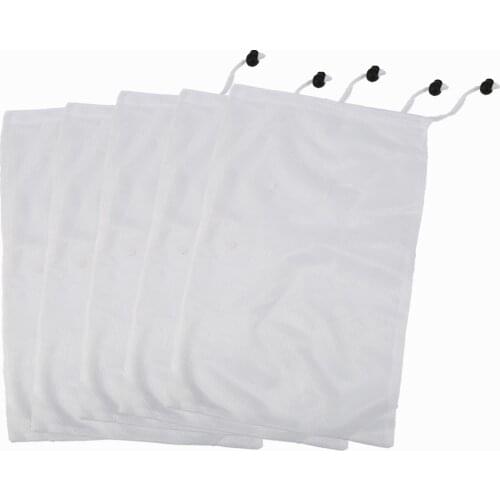 Portable Vacuum Nozzle Suction Head Cleaning Bag High-Density Fine Mesh Replacement Bag With Drawstring(5 Pcs)