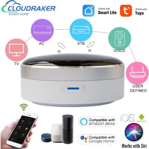 Drop Shipping Universal IR Smart Remote Control WiFi + Infrared Home Control Hub Tuya App Works with Google Assistant Alexa Siri