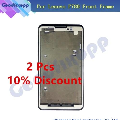 For Lenovo P780 LCD Panel Frame Bezel Front Housing Repalcement Parts Mobile Phone Original Front Frame For Lenovo P780
