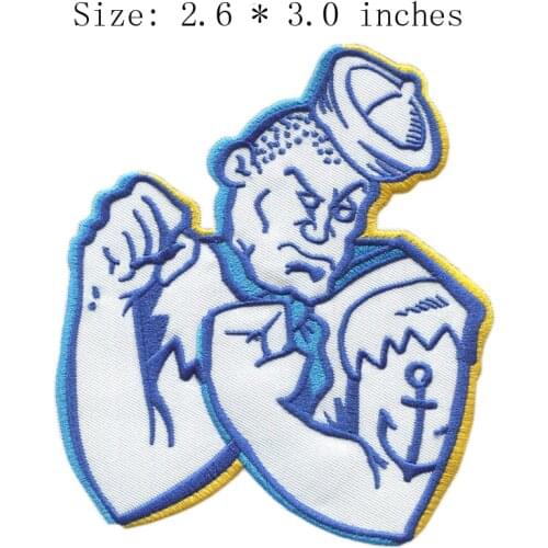 Strong man 2.6"wide embroidery for cloth/Chinese embroidery art/practice boxing