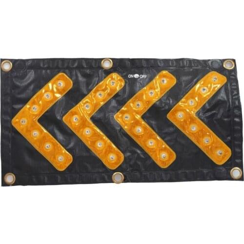 26cm*48cm foldable LED traffic guidance standard PVC direction arrow safety warning lights Magnetic suctionLED guidepost