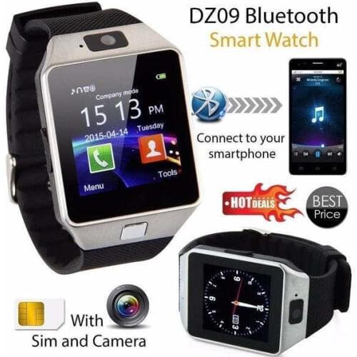 1pc Business Mens LCD Smart watch bluetooth smart watch phone camera sim card for android/ios DZ09