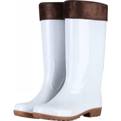 Thick Winter PVC Men Rain Boots Fashion Non-slip Water Shoes Wear-resistant Waterproof Rubber Shoes Casual Light Soft Rainboots