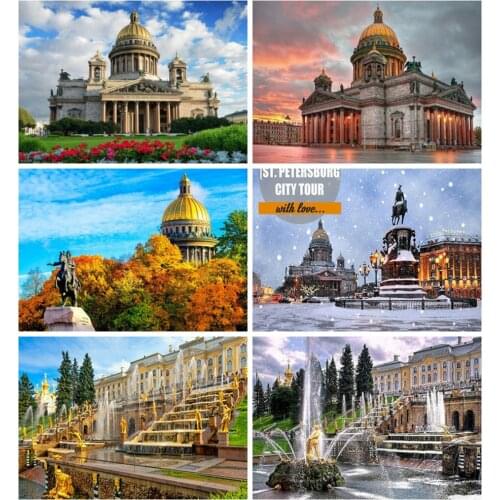 Diamond Painting Saint Petersburg Rhinestone Cross Stitch Full Square Diamond Embroidery City Diamond Mosaic Home Decoration