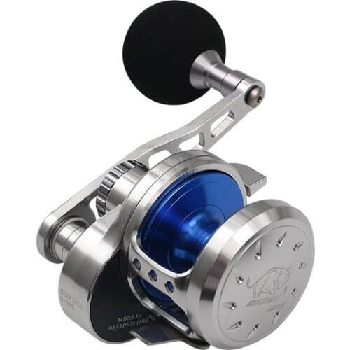 WOEN CNC full metal Speed ratio: 5.3:1 Drum wheel WN200/300 Slow rocking iron wheel 9+1BB Double brake 25 kg