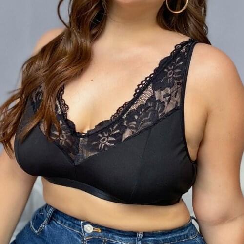 AIIOU 2021 Womens Lace Bras Ultra-Thin Perspective Push Up Bralette Deep V Bra Sexy Intimates lingerie Undrwear Plus Size