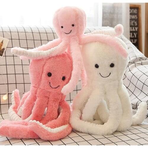 1pc 30cm 45cm 60cm cartoon sweet inkfish octopus cuttlefish pacify plush doll stuffed toy children wedding celebration gift