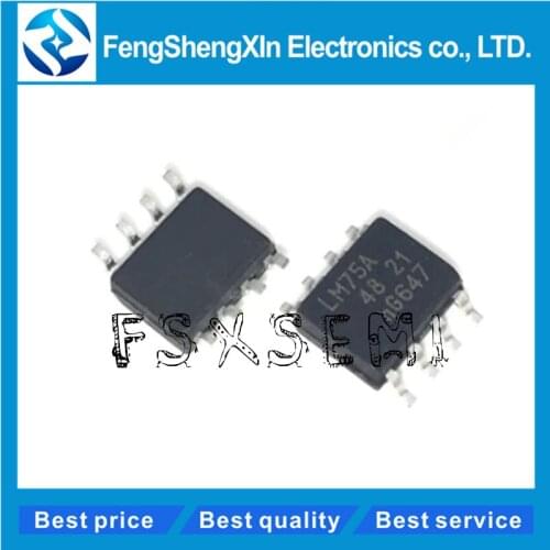 10pcs/lot LM75 LM75A LM75AD SOP-8 Digital temperature sensor IC