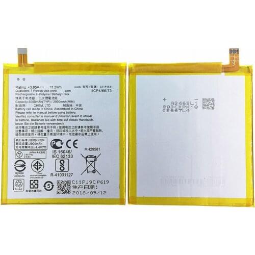 3000mAh C11P1511 Battery ForASUS Zenfone 3 Ze552kl Z012da Z012de 2900mAh in stock