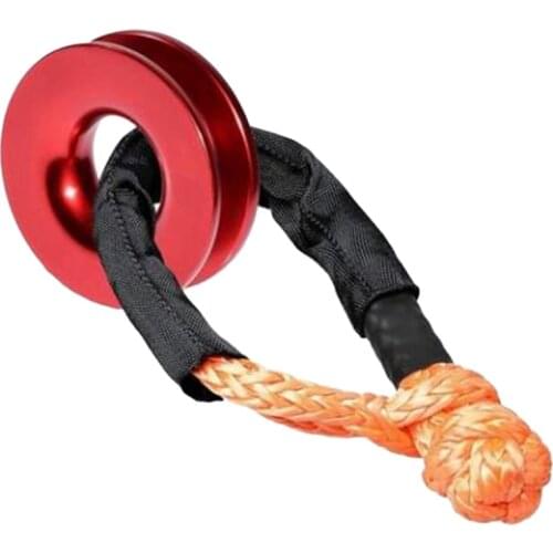 Car Soft Shackle Rope Tow Rope with Recovery Ring Off Road Winch Pulley Cable Hook for Off-Road Recovery ATV UTV