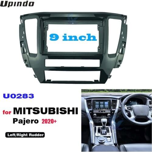 2 Din 9 Inch Car Radio Installation DVD GPS Mp5 ABS PC Plastic Fascia Plane Frame for MITSUBISHI Pajero 2020+ Dash Kit