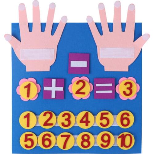 Kid Montessori Toys Felt Finger Numbers Math Toy Children Counting Early Learning For Toddlers Intelligence Develop 30*30cm