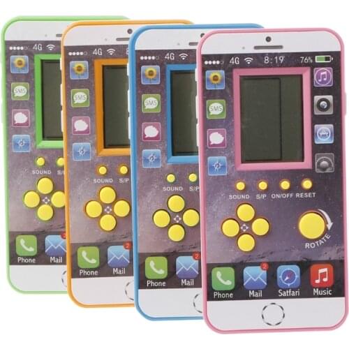LCD Electronic Brick Game Machine Classical Puzzle Toy Phone Appearance