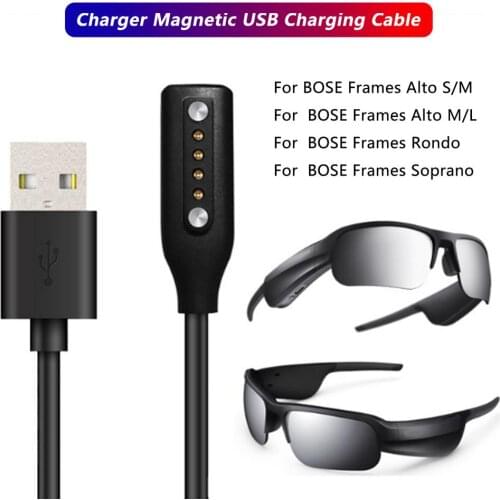 USB Charging Cable For Frames Rondo Alto Smart Glasses Charger Black Magnetic Audio Charger USB Charging Cable For Frames
