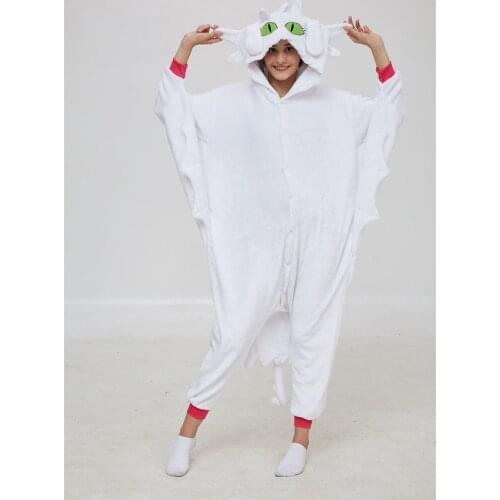 Kigurumi Toothless Onesies for Adults Pajamas Winter Anime Animal Cosplay Pyjamas Halloween Costumes