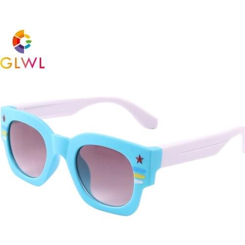 Cool Boys Sunglasses Top Fashion Mirror Childrens Sun Glasses Sports Baby Square Frame Eyeglasses For Girls Shadow Kids Eyewear