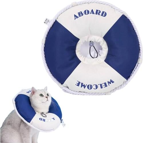 Pet Licking Ring Elizabethan Lifebuoy Type Cat and Dog Neck Guard and Bite Prevention Headgear Wound Healing Cat and Dog Collar