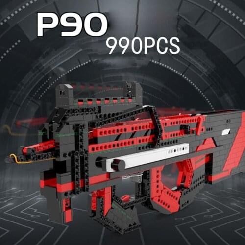 Modern military weapon Project 90 building block Belgium P90 Submachine gun model assemble toys bricks collection for boys