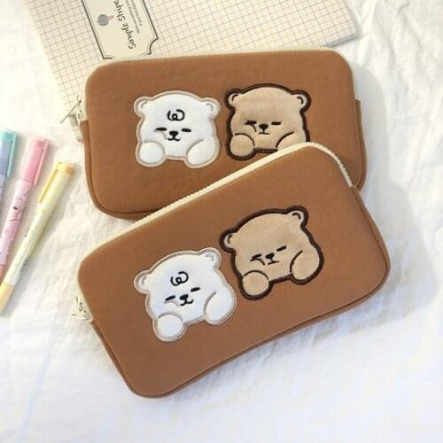 2021 Korea Fashion Cosmetic Make Up Storage Bag For Women Girls Korean Cherry Koala Makeup Bags Student Cartoon Pencil Pen Bags