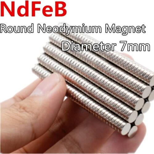 Diameter 7mm Round NdFeB Neodymium Magnet Powerful Rare Earth Permanent Fridge Magnets Ring Disk Strong Craft for DIY