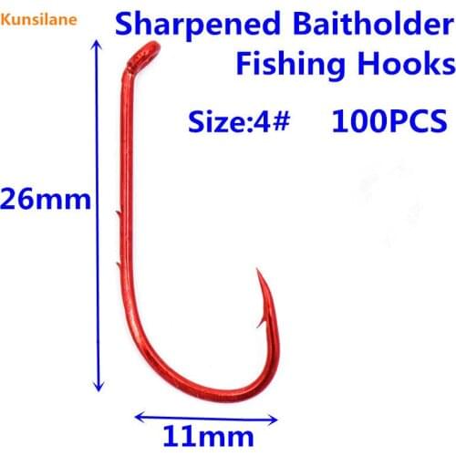 100pcs 4# High Carbon Steel Long Shank Baitholder Fishing Hooks 9292 Chemically Sharpened with Free Shipping offset fishhooks