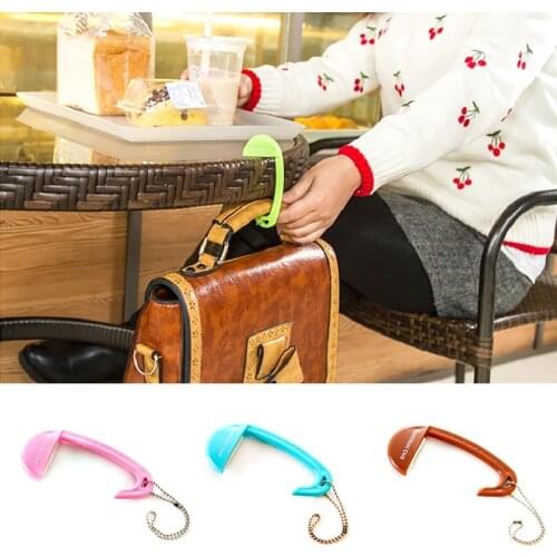 Multi-color Bag Hanging Hook Portable Folding Handbag Hook Holder Table Desk Hanging Clip Purse Bag Folding Umbrella Clip Hanger
