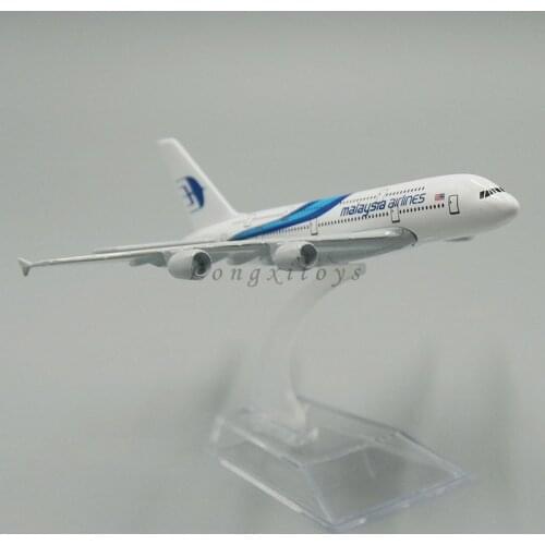 1:520 Diecast Plane Model Toy Malaysia A380 Aircraft