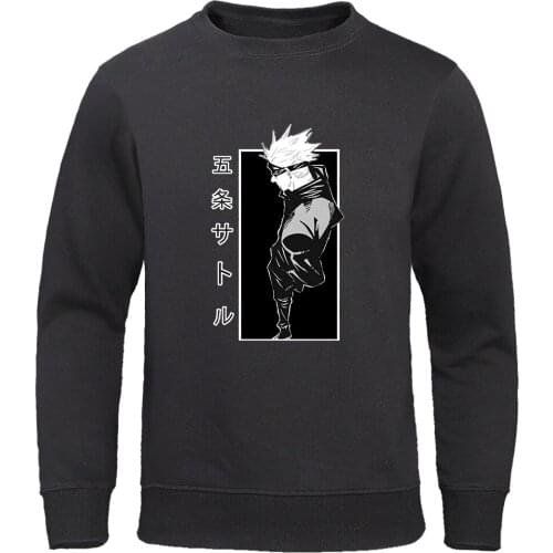 Gojo Satoru Printed Mens Hoodies Comics Japan Anime Pullovers Mens Harajuku Hip Hop Street Clothing Comfortable Warm Male Hoodie