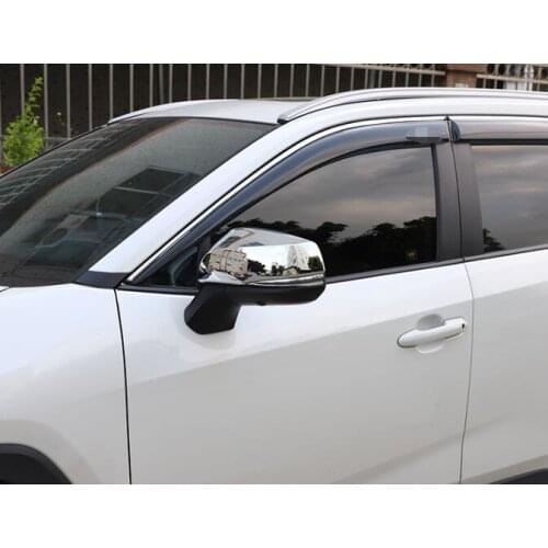 For Toyota RAV4 Rav 4 2014 2015 2016 ABS Black Color Side RearView Door Mirror Cover Trim Back up Mirror Overlay Accessories