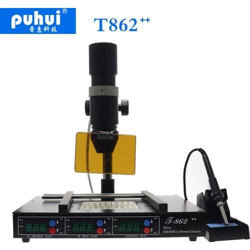 PUHUI T862 T-862++ IRDA Infrared bga rework machine, BGA SMD SMT desoldering Rework Station Infrared Desoldering Station