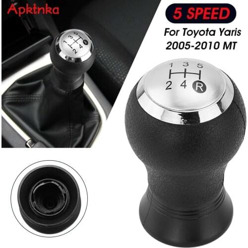 Apktnka For Toyota Yaris Auris 5 Speed Manual Stick Gear Shift Knob Lever Shifter Head Handball 2005 2006 2007 2008 2009 2010