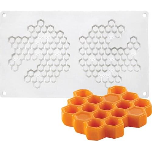 Cake Mold Honey Bee Honeycomb Silicone Mold Beeswax Shaped Mold Pan Mousse Chocolate Moule for Jelly Cookies Candy DIY Tool