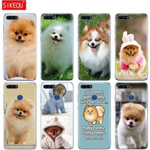 Silicone Cover Phone Case For Huawei Honor 7A PRO 7C Y5 Y6 Y7 Y9 2017 2018 Prime cute dogs perro pomeranian puppy