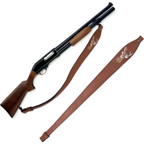 Tourbon Hunting Gun Accessories Leather Rifle Sling Shotgun Belt Shooting Hanger Carrying Shoulder Strap Adjusted 67-94cm