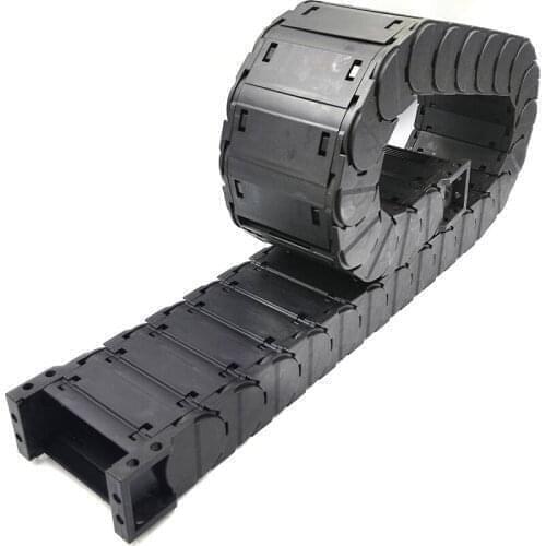 D35x125mm Closed Cable Hold Chain Drive Transmission Towline Drag X Low Noise For CNC Router Machine Tools Wire Carrier Channel