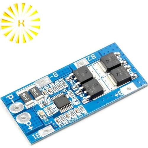 3S 11.1V Lithium Battery Protection Board 10A Overcurrent 20A Current Limit AOD403+8254AA Connector