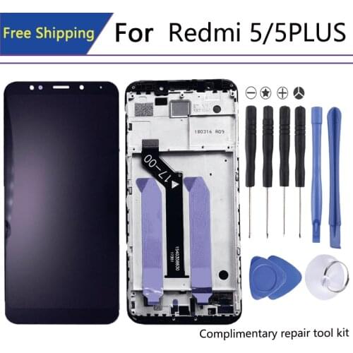 For Xiaomi redmi 5 plus lcd screen with frame redmi 5 display + Frame Digitizer Assembly Partsv Repair screen 10-Touch Screen