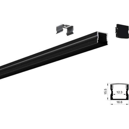 Free Shipping 2M/pcs 48pcs/lot recessed Aluminum profile with diffuser and clips for LED Strip Light For Cabinet Light Bar light