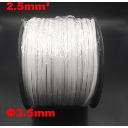 1roll 2.5mm2 PVC 3.5mm ID White Handwriting Ferrule Printing Machine Number Plum Tube Wire Sleeve Blank Cable Marker