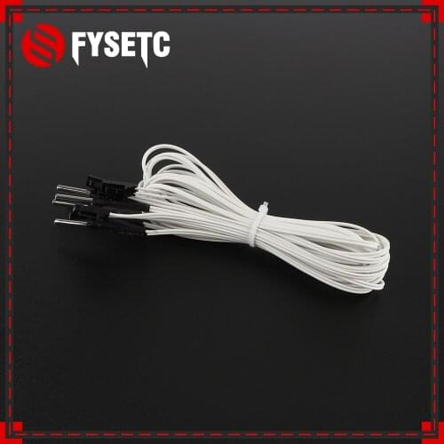 10PCS 3D Printer Parts HT-NTC100K Thermistor Temperature Sensor L 1M For 350 Degrees For Prusa i3 MK2S/MK3/MK3S Hotend Extruder